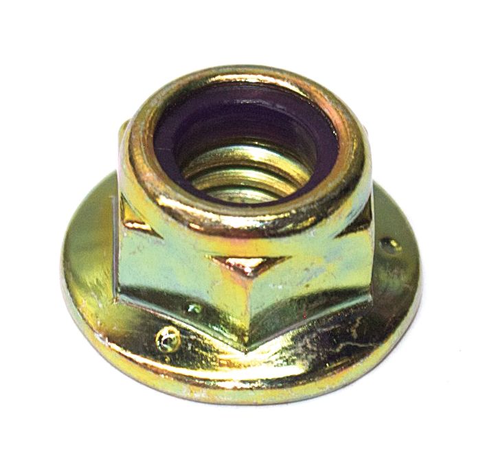 4 Dadi Flangia Con Inserto In Nylon Per Toro Ed Exmark, Modello 104-8301, Filetto 3/8-16 Grado 8, Per Tosaerba E Spazzaneve - Foto 2