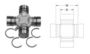 Marshall 635-1601 - U-Joint, Axle Shaft / Pol