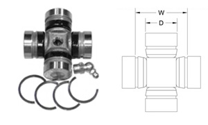 635-1603 - U-Joint, Axle Shaft / Pol