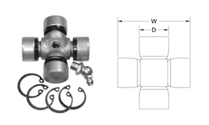 Motovan 635-1605 - U-Joint, Axle Shaft