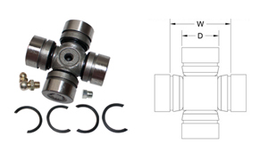 635-1607 - U-Joint, Axle Shaft