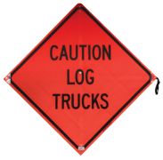 AL-36 - 36"x36" Sign "Caution Log Trucks"